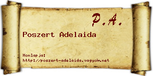 Poszert Adelaida névjegykártya